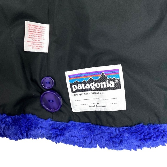 PATAGONIA Teddy Fur Jacket in Royal Blue - Picture 6 of 9